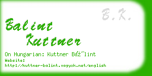 balint kuttner business card